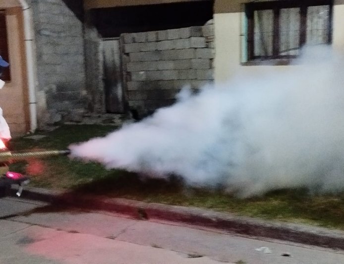 VECINOS EJEMPLARES  - Vecinos del Bº Pueblo Nuevo pagan la fumigación e inician tareas de limpieza en su barrio en una lucha contra el dengue.
