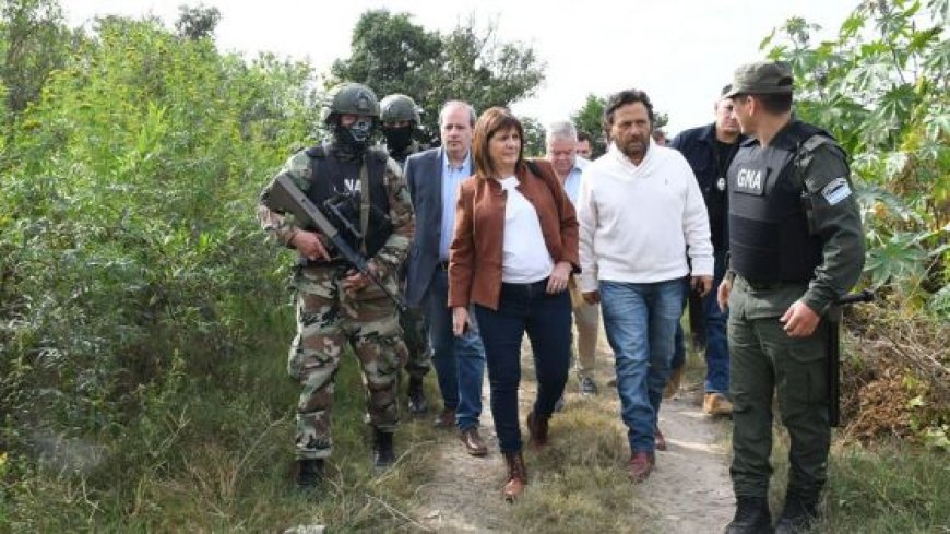 Sáenz y Bullrich recorrieron puntos claves de la frontera con Bolivia y evaluaron el servicio de seguridad en el paso internacional de Aguas Blancas